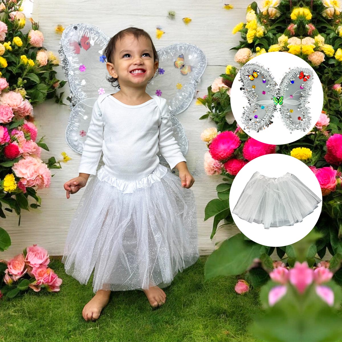 👼Disfraz Ángel Blanco + Alas + Tutu | Oferta Halloween + Envío Gratis